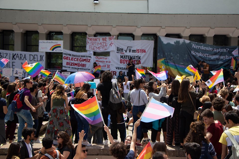 Protests after METU Pride 2019. Credit: ODTÜ LGBT?+ Dayan??mas?