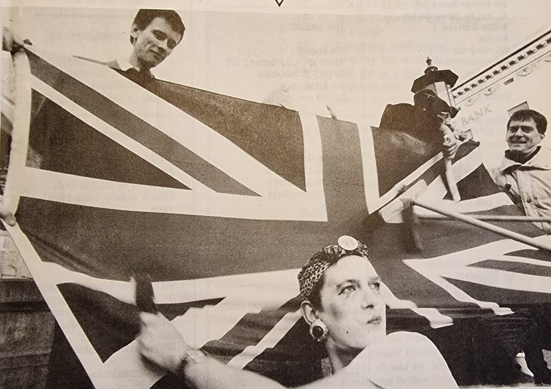 A photo of Demonstration against repressive proposals in the UK from 1990, a part of The ILGA & ILIS History Collection